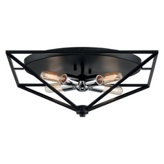 Legend Black & Polished Nickel Flush Mount by Satco Lighting