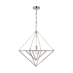 Chapman & Meyers 20-Inch Carat Polished Nickel Pendant by Visual Comfort Studio