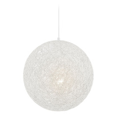 George Kovacs Entwined White Pendant Light with Globe Shade