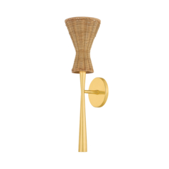 Honey 20-Inch Sconce in Aged Brass by Mitzi by Hudson Valley