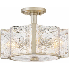 Florian 14.25-Inch Semi-Flush Mount in Glacial by Fredrick Ramond