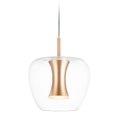 Newton LED Pendant in Black & Gold by ET2 Lighting