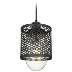 Kipton Matte Black Mini Pendant by Z-Lite