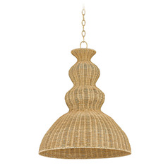 Mitzi By Hudson Valley Mayla Aged Brass LED Pendant Light with Bowl / Dome Shade
