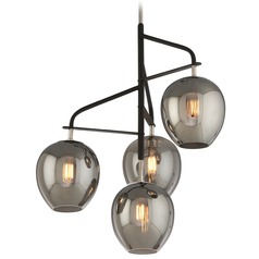 Odyssey 34.50-Inch High Chandelier in Carbide Black & Polished Nickel by Troy Lighting