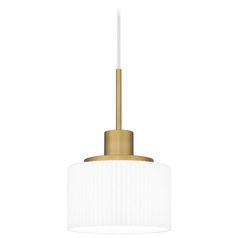 Quoizel Lighting Quoizel Piccolo Pendant Aged Brass Mini-Pendant Light with Drum Shade