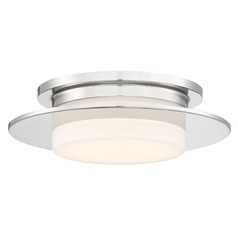 Press Polished Nickel LED Flush Mount by George Kovacs
