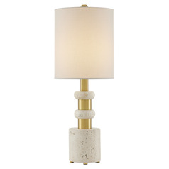 Goletta 29.50-Inch Table Lamp in Beige & Brass by Currey & Company