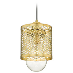 Kipton Rubbed Brass Mini Pendant by Z-Lite