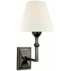 Visual Comfort Signature Collection Alexa Hampton Jane Gun Metal Sconce