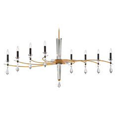 Schonbek Worldwide Lighting Tempest Soft Gold & Black Island Light
