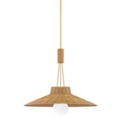 Laudine 24.50-Inch Pendant in Aged Brass by Mitzi by Hudson Valley