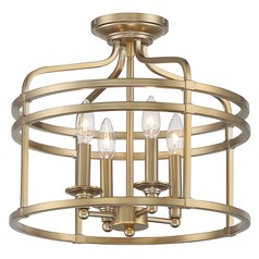 Covent Park Brushed Honey Gold Semi-Flush Mount by Minka Lavery