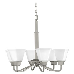 Clifton Heights Brushed Nickel 6-Light Chandelier by Progress Lighting