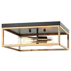 Clarke Black & Aged Gold Flush Mount by Matteo Lighting