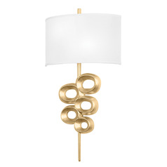 Corbett Lighting Tourmaline Vintage Gold Leaf Sconce