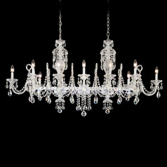 Schonbek Worldwide Lighting Sterling Linear Polished Silver Island Light