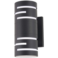 Groovin Black LED Outdoor Wall Light by George Kovacs