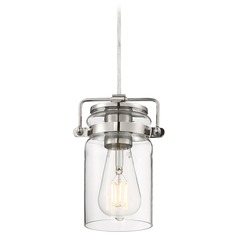 Antebellum Polished Nickel Mini Pendant by Nuvo Lighting