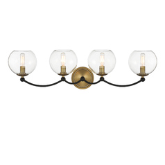 Kearney Park 4-Light Bath Light in Coal & Brass by Minka Lavery
