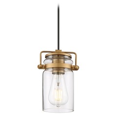 Antebellum Vintage Brass Mini Pendant by Nuvo Lighting