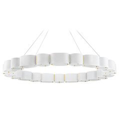 Corbett Lighting Opal Soft White & Vintage Brass Chandelier