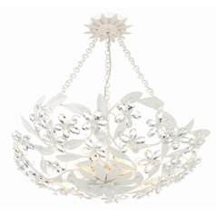 Crystorama Lighting Marselle Matte White Semi-Flushmount Light