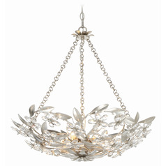 Crystorama Lighting Marselle Antique Silver Chandelier