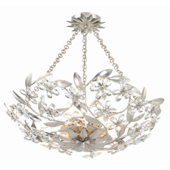 Crystorama Lighting Marselle Antique Silver Semi-Flushmount Light