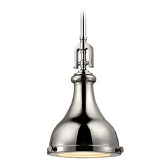 Elk Lighting Rutherford Polished Nickel Mini-Pendant Light with Bowl / Dome Shade