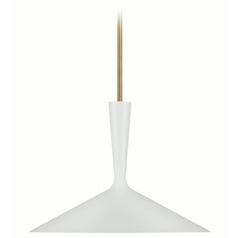 Aerin Rosetta Pendant in White & Brass by Visual Comfort Signature