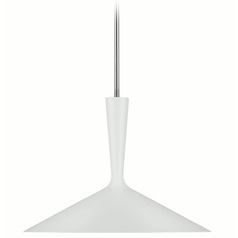 Aerin Rosetta Pendant in White & Nickel by Visual Comfort Signature