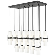Z-Lite Cayden Matte Black Multi-Light Pendant with Cylindrical Shade