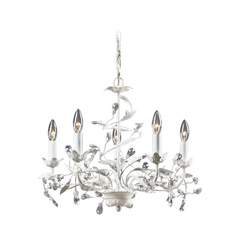 Chandelier in Antique White Finish