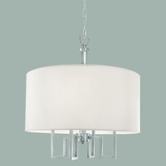 Maya Brush Nickel Pendant Light