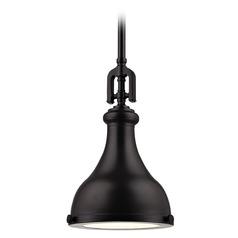 Elk Lighting Rutherford Oil Rubbed Bronze Mini-Pendant Light with Bowl / Dome Shade