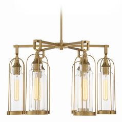 Yasmin 6-Light Outdoor Chandelier in Aged Gold by Eurofase Lighting