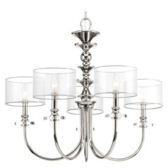 March Polished Nickel Chandelier by Progress Lighting