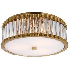 Chapman & Myers Kean 14-Inch Flush Mount in Brass by Visual Comfort Signature