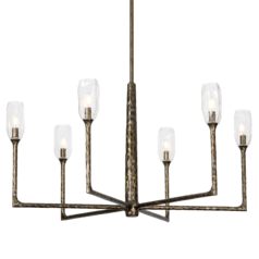 Lyle 48-Inch Chandelier in Black Patina Gold by Troy Lighting