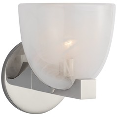 Aerin Carola Single Sconce in Polished Nickel by Visual Comfort Signature