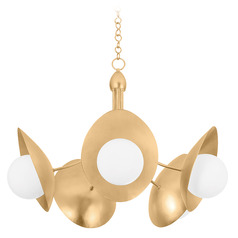 Troy Lighting Olson Vintage Gold Leaf LED Chandelier