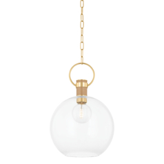 Catrine 16-Inch Pendant in Aged Brass by Mitzi by Hudson Valley