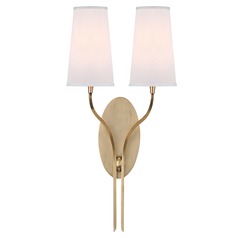 Rutland 2-Light Sconce in Aged Brass by Hudson Valley Lighting