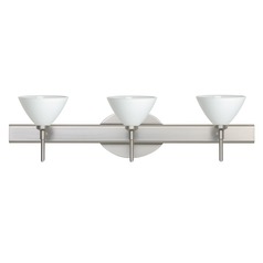Besa Lighting Domi Satin Nickel LED Bathroom Light