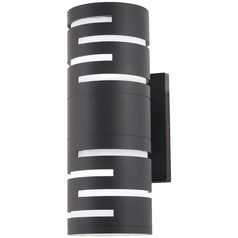 Groovin Black LED Outdoor Wall Light by George Kovacs