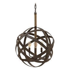 Carson 19-Inch Orb Pendant in Vintage Iron by Fredrick Ramond