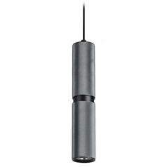 Cicada 10-Inch LED Pendant in Dark Gray & Black by Avenue Lighting