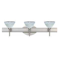 Besa Lighting Domi Satin Nickel LED Bathroom Light