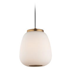 Soji 2-Light LED Pendant in Black & Gold by ET2 Lighting
